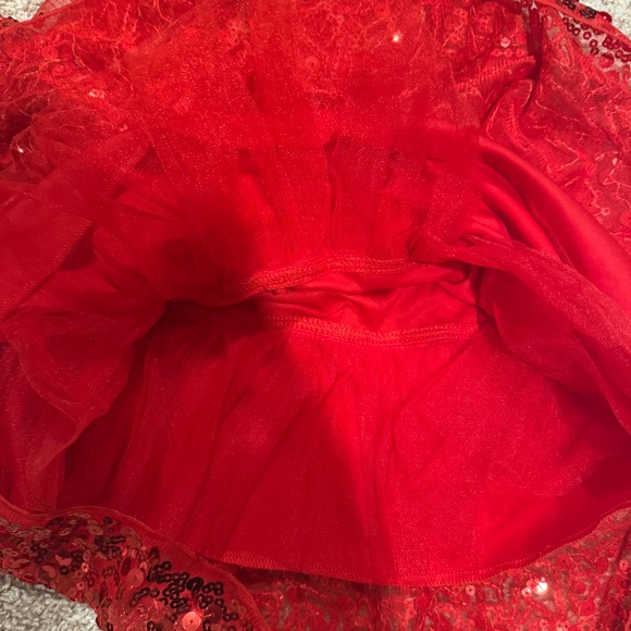 Girls Size 7 Red Holiday Dress - Picture 3 of 4